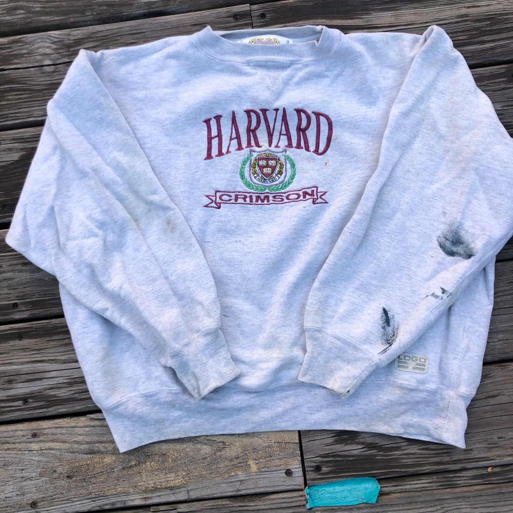 Vintage Destroyed Harvard Sweatshirt
